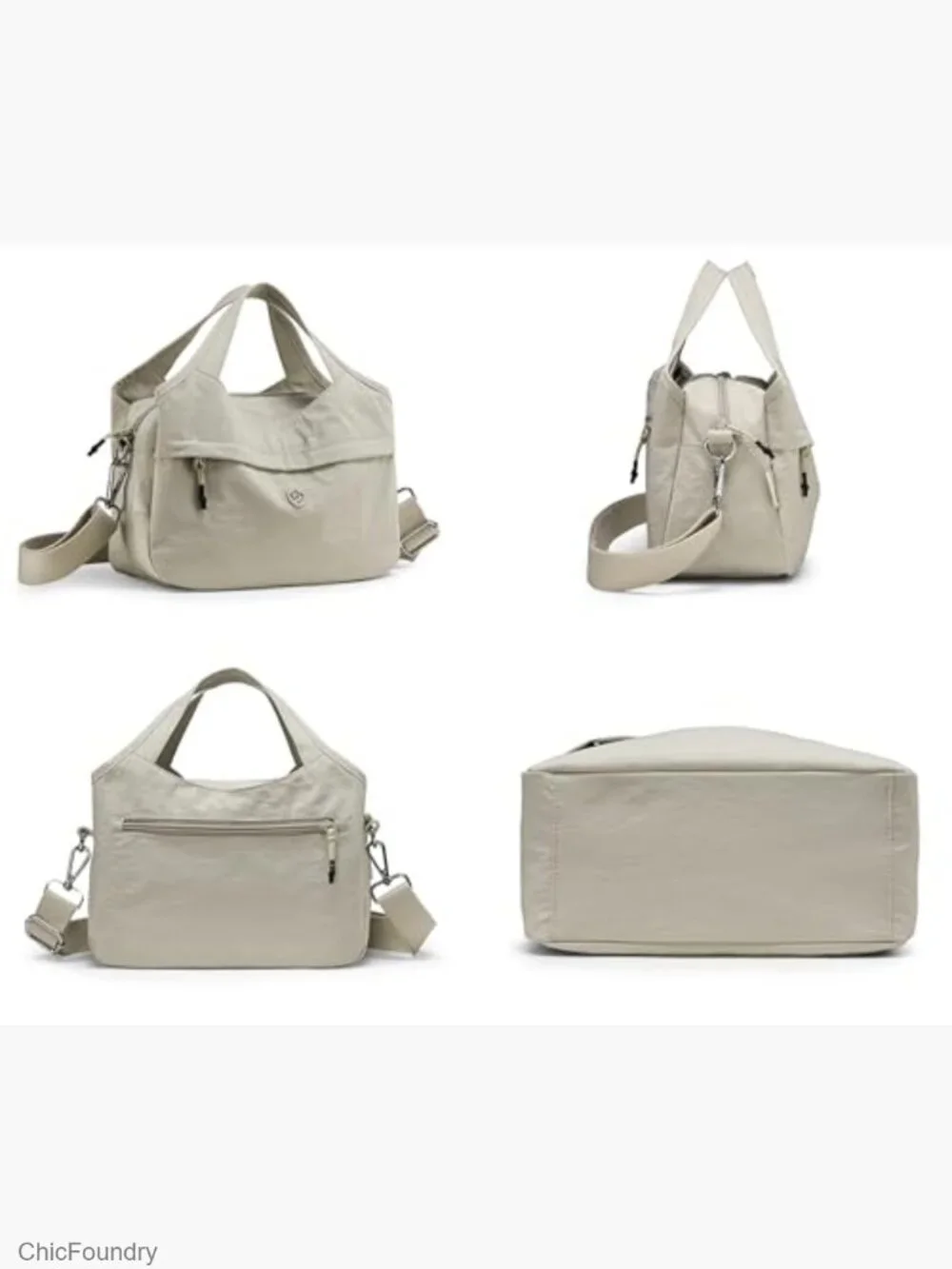 Nylon Small Tote Bag Crossbody Shoulder Hobo Clutch Lightweight Travel Purse